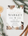 Cozy Rustic Christmas Pop - Up Event Flyer Canva Template - Trendy Fox Studio