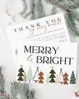 Cute Boho Christmas Business Thank You Card Canva Template - Trendy Fox Studio