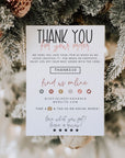 Cute Boho Christmas Business Thank You Card Canva Template - Trendy Fox Studio