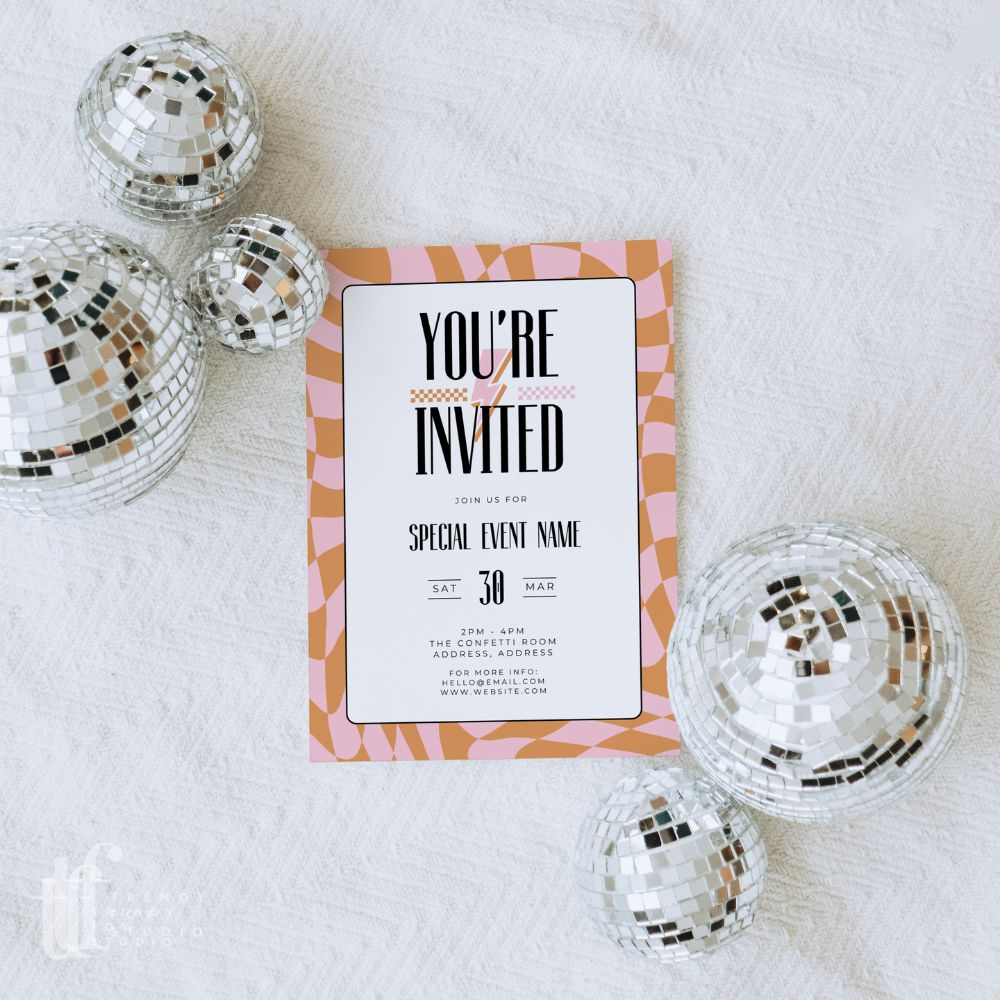 Cute & Fun Business Invitation Canva Template | Brooks - Trendy Fox Studio