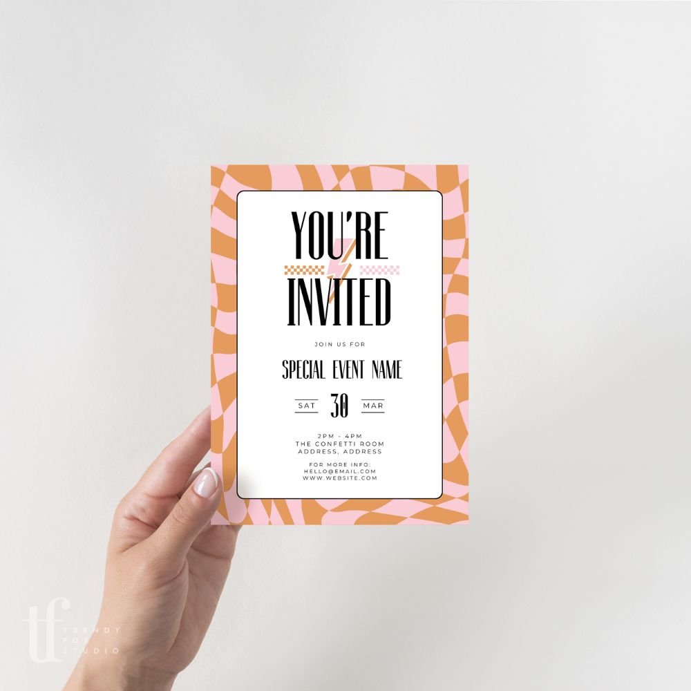 Cute & Fun Business Invitation Canva Template | Brooks - Trendy Fox Studio