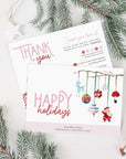 Cute Kitschy Christmas Business Thank You Card Canva Template - Trendy Fox Studio