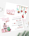 Cute Kitschy Christmas Business Thank You Card Canva Template - Trendy Fox Studio