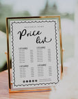 Cute Price List Menu Canva Template | Rose - Trendy Fox Studio