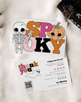 Cute & Spooky Halloween Business Thank You Card Editable Canva Template - Trendy Fox Studio