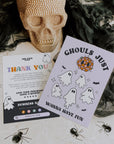 Disco Ghost Halloween Business Thank You Card Canva Template - Trendy Fox Studio