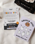 Disco Ghost Halloween Business Thank You Card Canva Template - Trendy Fox Studio