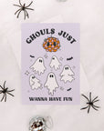 Disco Ghost Halloween Business Thank You Card Canva Template - Trendy Fox Studio