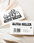 Editable Pet Business Card, Printable Dog Cat Business Card with QR code | Canva Template (Copy) - Trendy Fox Studio