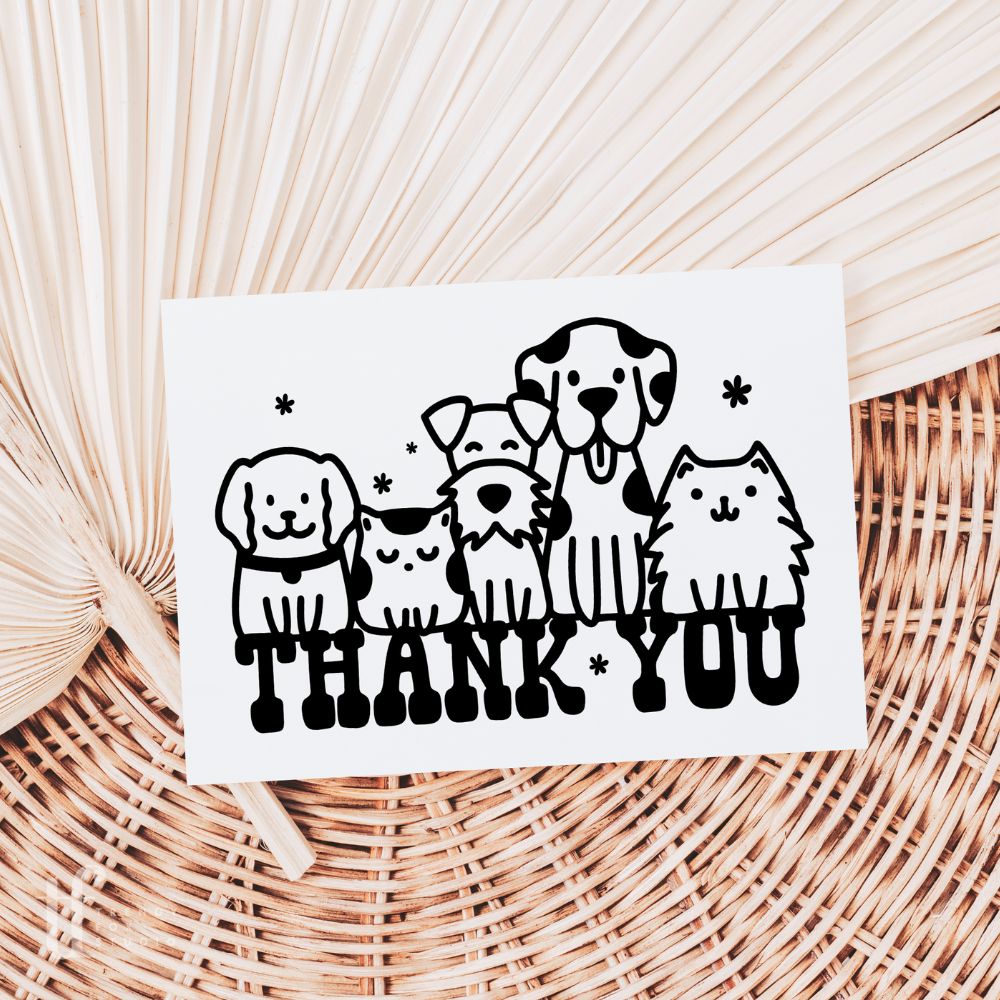 Editable Pet Business Thank You Card, Printable Animal Business Postcard | Canva Template - Trendy Fox Studio