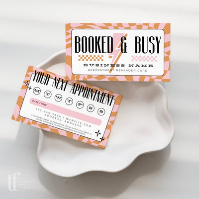 Fun Retro Appointment Reminder Card Canva Template | Brooks – Trendy ...