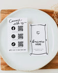 Fun Social Media Connect with Us Business Card Canva Template | Rose - Trendy Fox Studio