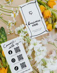 Fun Social Media Connect with Us Business Card Canva Template | Rose - Trendy Fox Studio