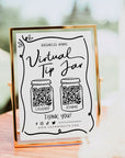 Fun Virtual Tip Jar 2 QR Code Sign Canva Template, Whimsical Hand Drawn | Rose - Trendy Fox Studio