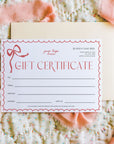 Gift Certificate Canva Template | Rose - Trendy Fox Studio