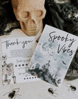 Gothic Halloween Business Thank You Card Canva Template | Watercolor Skeleton - Trendy Fox Studio