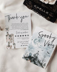 Gothic Halloween Business Thank You Card Canva Template | Watercolor Skeleton - Trendy Fox Studio