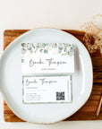 Greenery Business Card with QR Code Canva Template | Brie - Trendy Fox Studio