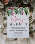 Greenery Christmas Pop - Up Event Flyer Canva Template - Trendy Fox Studio