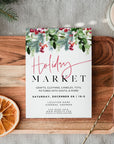 Greenery Christmas Pop - Up Event Flyer Canva Template - Trendy Fox Studio