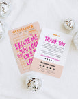 Guest Check Business Thank You Card Canva Template | You Look Like You Love Me - Trendy Fox Studio