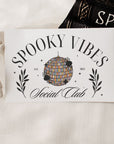 Halloween Social Club Business Thank You Card Canva Template | Goth Disco Ball - Trendy Fox Studio