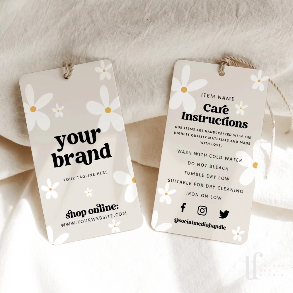 Hang Tag Garment Swing Tag Canva Template Dani Trendy Fox Studio Hang Tag Garment Swing Tag Canva Template Dani Trendy Fox Studio