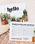 Indoor Plant Care Guide Business Thank You Card Canva Template | Dani - Trendy Fox Studio