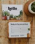 Indoor Plant Care Guide Business Thank You Card Canva Template | Dani - Trendy Fox Studio