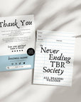 Library Card Business Thank You Card Canva Template | Bookish Vibes - Trendy Fox Studio