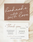 Luxe Boho Business Thank You Card Canva Template | Amiri - Trendy Fox Studio