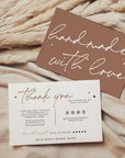 Luxe Boho Business Thank You Card Canva Template | Amiri - Trendy Fox Studio