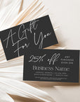 Modern Black Coupon Card, Discount Card Canva Template | Ayla - Trendy Fox Studio