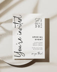 Modern Boho Business Invitation Canva Template | Rylee (Copy) - Trendy Fox Studio