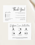 Modern Boho Car Diffuser Care and Thank You Card Canva Template | Rylee - Trendy Fox Studio