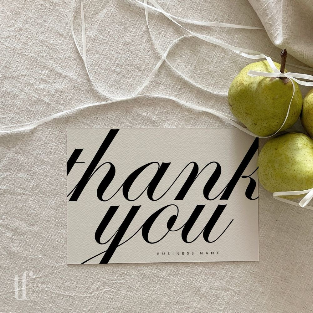 Modern Chic Business Thank You Card Canva Template - Trendy Fox Studio