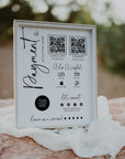 Modern Elegant Scan to Pay Sign, Accepted Payments Sign with 2 QR codes Canva Template | Rylee - Trendy Fox Studio