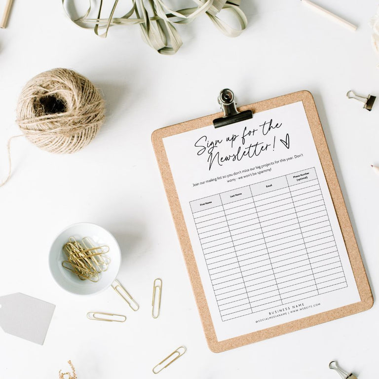 Modern Email Sign Up Form, Printable Email Collection Sheet Canva ...
