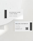 Modern Minimal Business Card with QR code Canva Template | Cosmo - Trendy Fox Studio