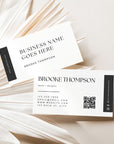 Modern Minimal Business Card with QR code Canva Template | Cosmo - Trendy Fox Studio