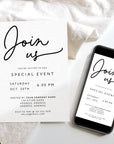 Modern Minimalist Business Invitation Canva Template | Dawn - Trendy Fox Studio