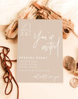 Modern Minimalist Neutral Business Invitation Canva Template | Dusk - Trendy Fox Studio