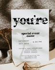 Modern Retro Business Invitation Canva Template - Trendy Fox Studio