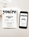 Modern Retro Business Invitation Canva Template - Trendy Fox Studio