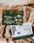 Mushroom You are Magic Business Thank You Card Canva Template - Trendy Fox Studio