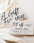 Neutral Boho Coupon Card, Discount Card Canva Template | Loxli - Trendy Fox Studio