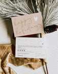 Neutral Modern Boho Christmas Business Thank You Card Canva Template | Carli - Trendy Fox Studio