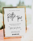 Raffle Enter to Win Sign Canva Template | Dusk - Trendy Fox Studio