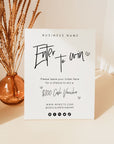 Raffle Enter to Win Sign Canva Template | Dusk - Trendy Fox Studio