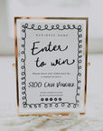 Raffle Enter to Win Sign Canva Template | Rose - Trendy Fox Studio